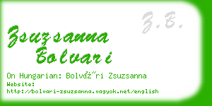 zsuzsanna bolvari business card